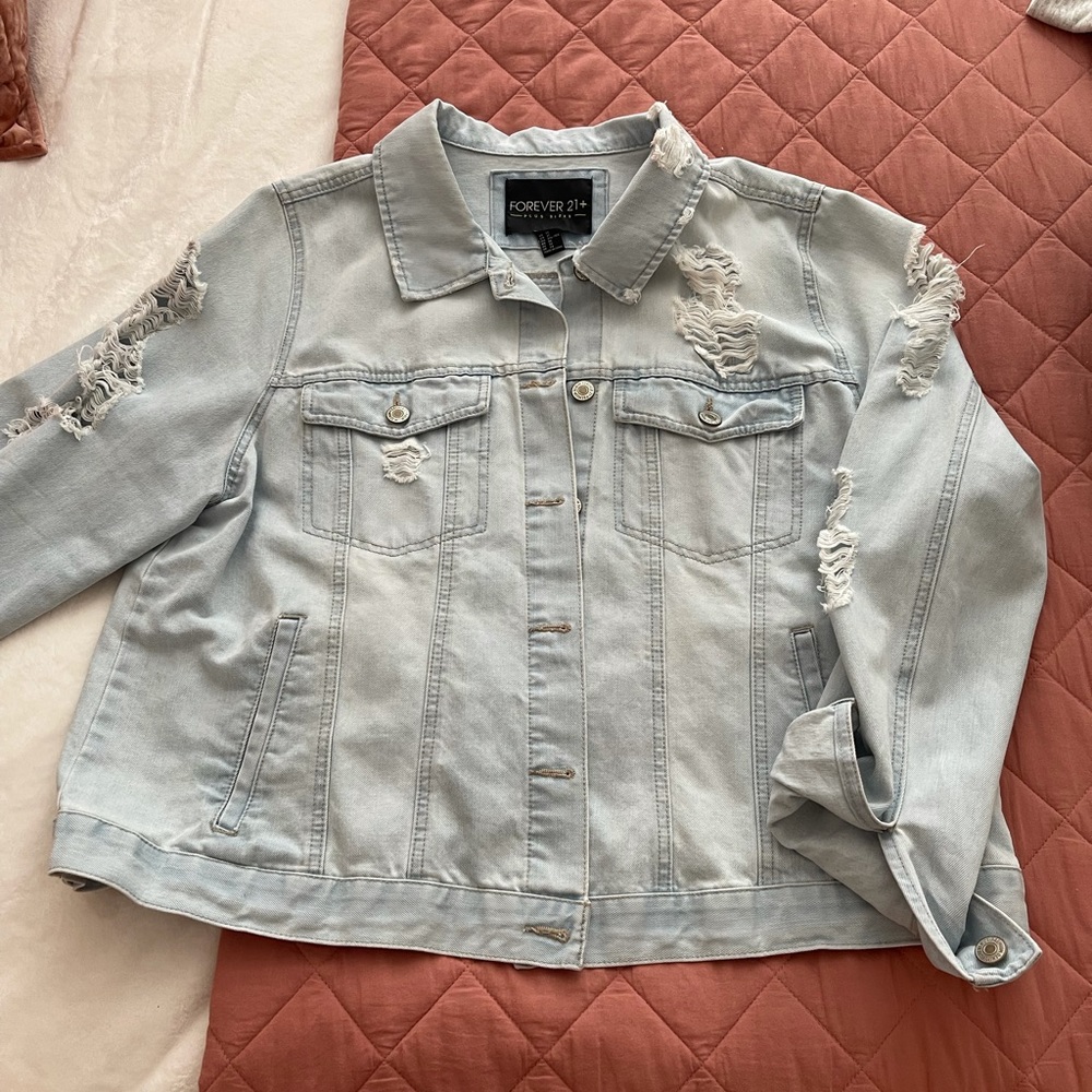 Forever21 distressed Jean Jacket
